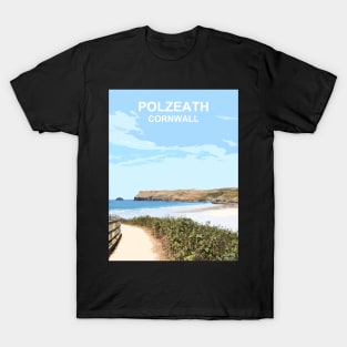 Polzeath Cornwall. Cornish gift. Kernow fishing harbour T-Shirt
